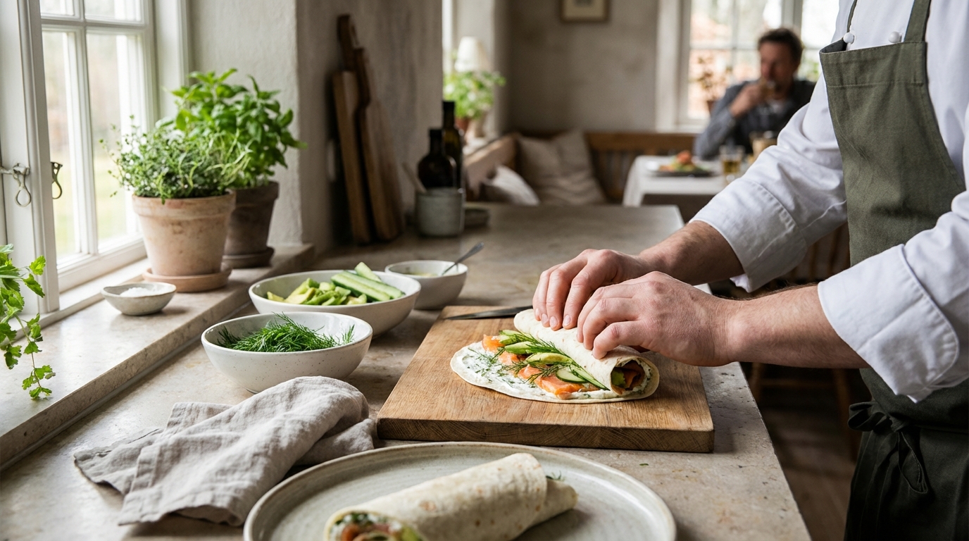 Découvrez la meilleure recette de wrap saumon