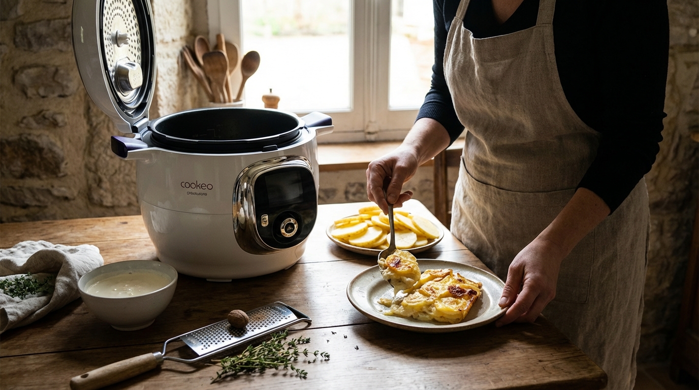 Découvrez la recette du gratin dauphinois au cookeo