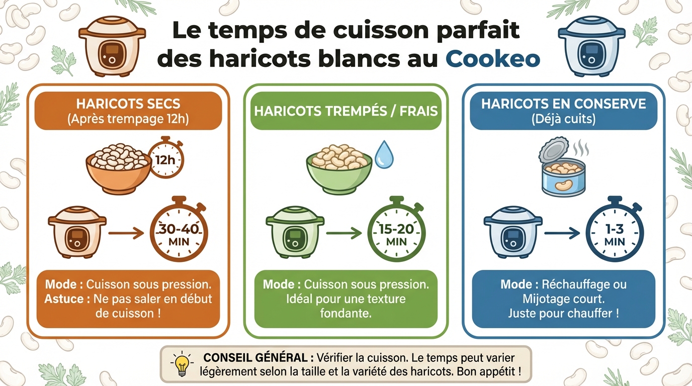 Le temps de cuisson parfait des haricots blancs au cookeo 1 Recettes variées avec haricots blancs au Cookeo