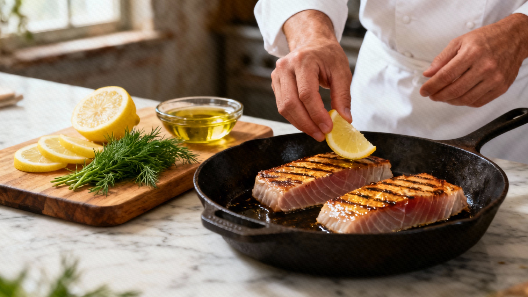 Recette de thon frais poêlé : simple et savoureuse