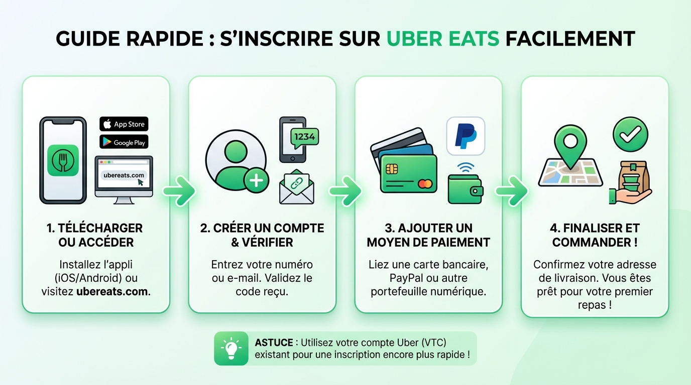 Comment s'inscrire sur uber eats facilement 1 Conditions requises pour devenir livreur