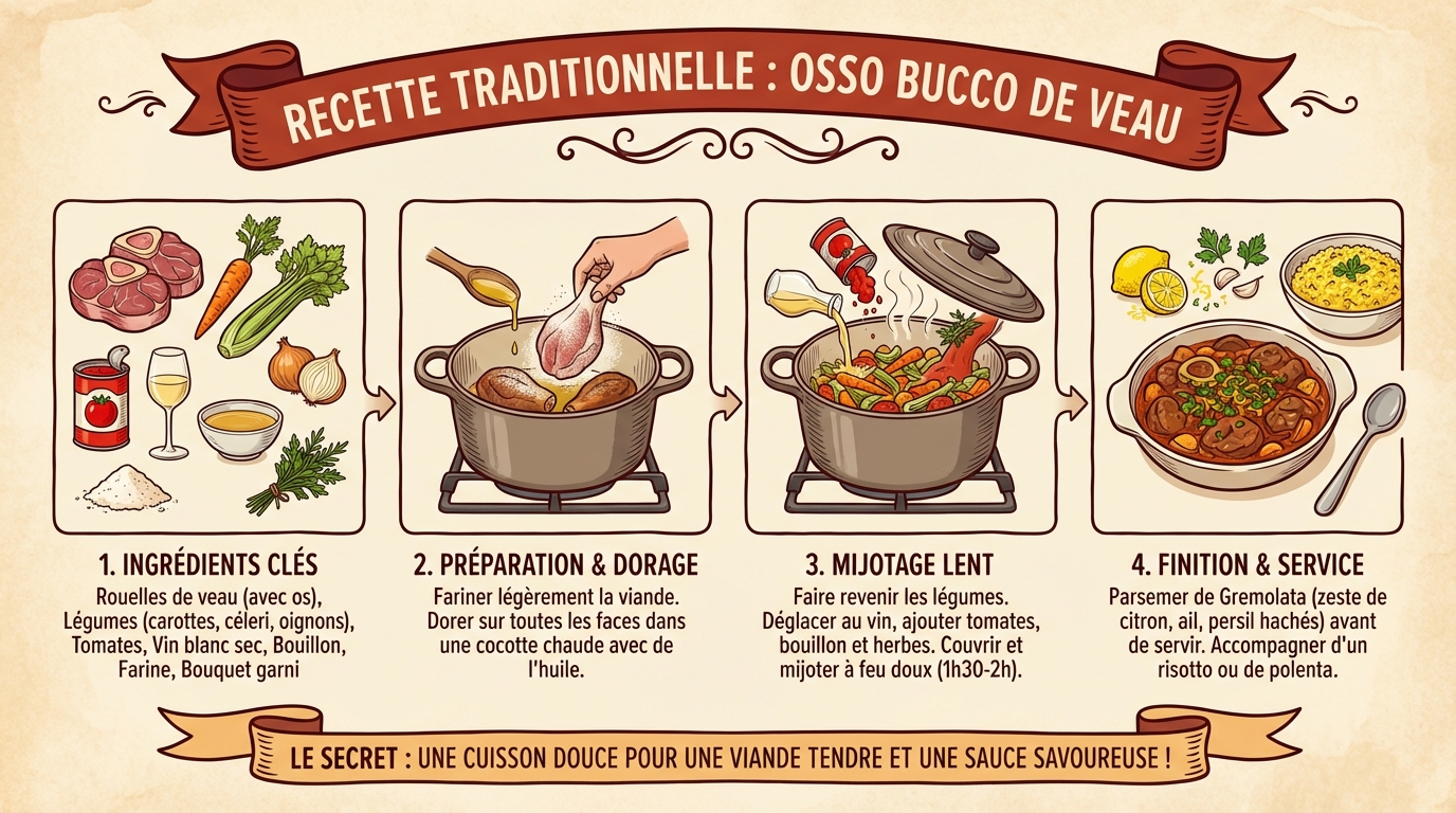 Découvrez la recette osso bucco de veau traditionnel 1 Préparation pas à pas