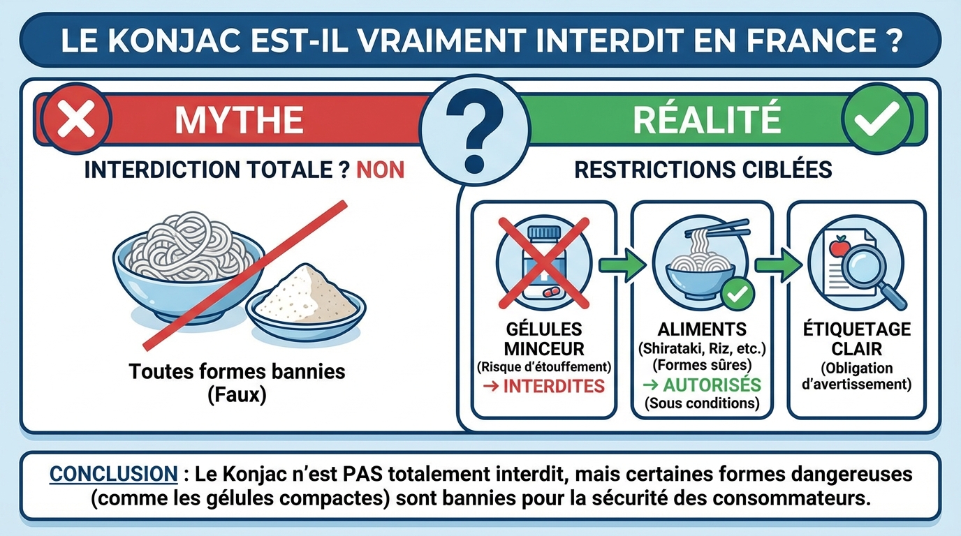 Le konjac est-il vraiment interdit en france ? 1 Les dangers potentiels du konjac