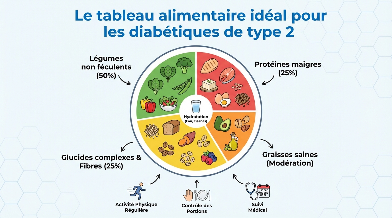 Le tableau alimentaire idéal pour les diabétiques de type 2 1 Les aliments recommandés