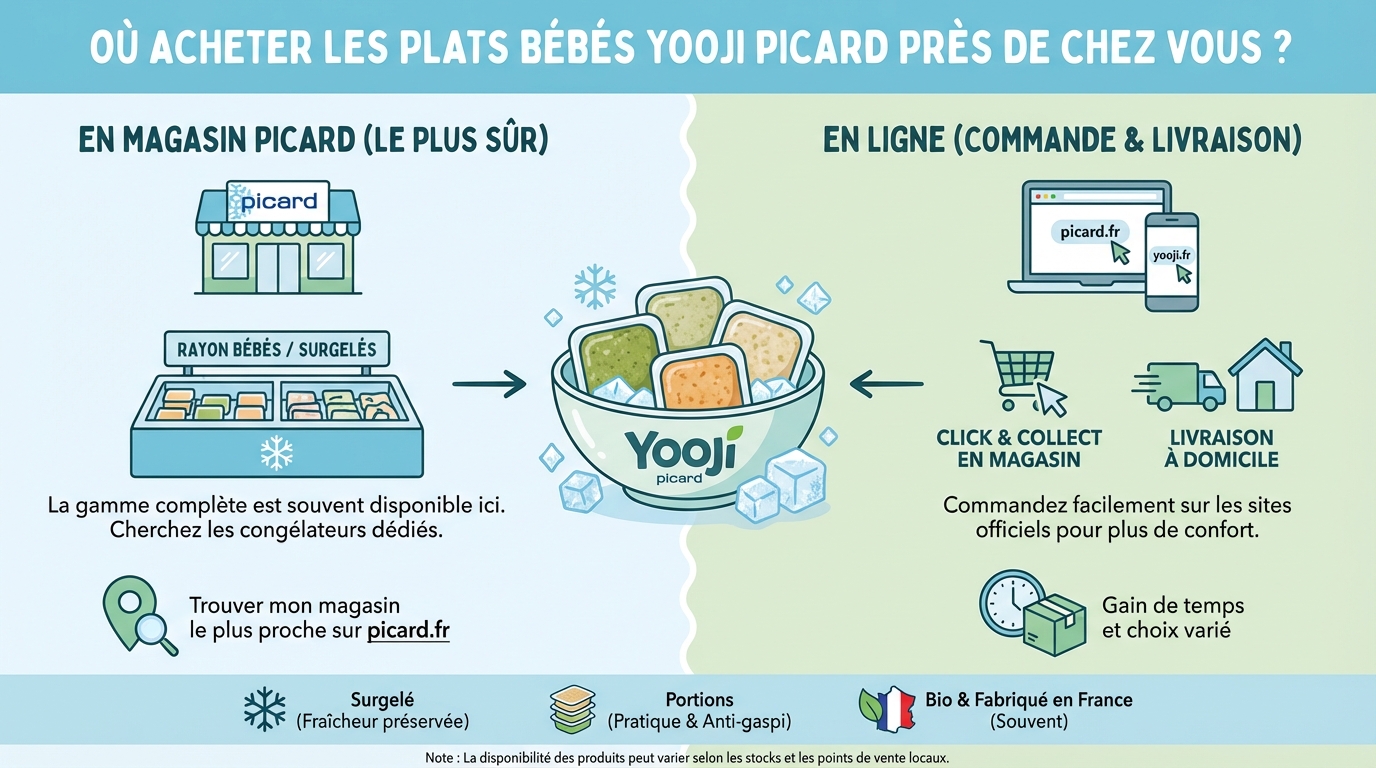 Yooji picard : où acheter les plats pour bébés près de chez vous 1 Où trouver les produits Yooji ?
