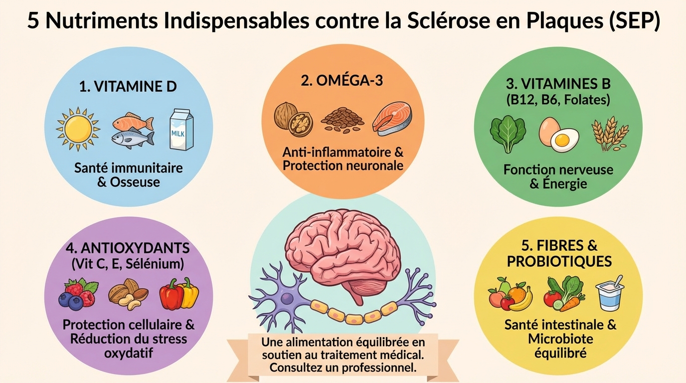 Les nutriments clés pour la sclérose en plaques