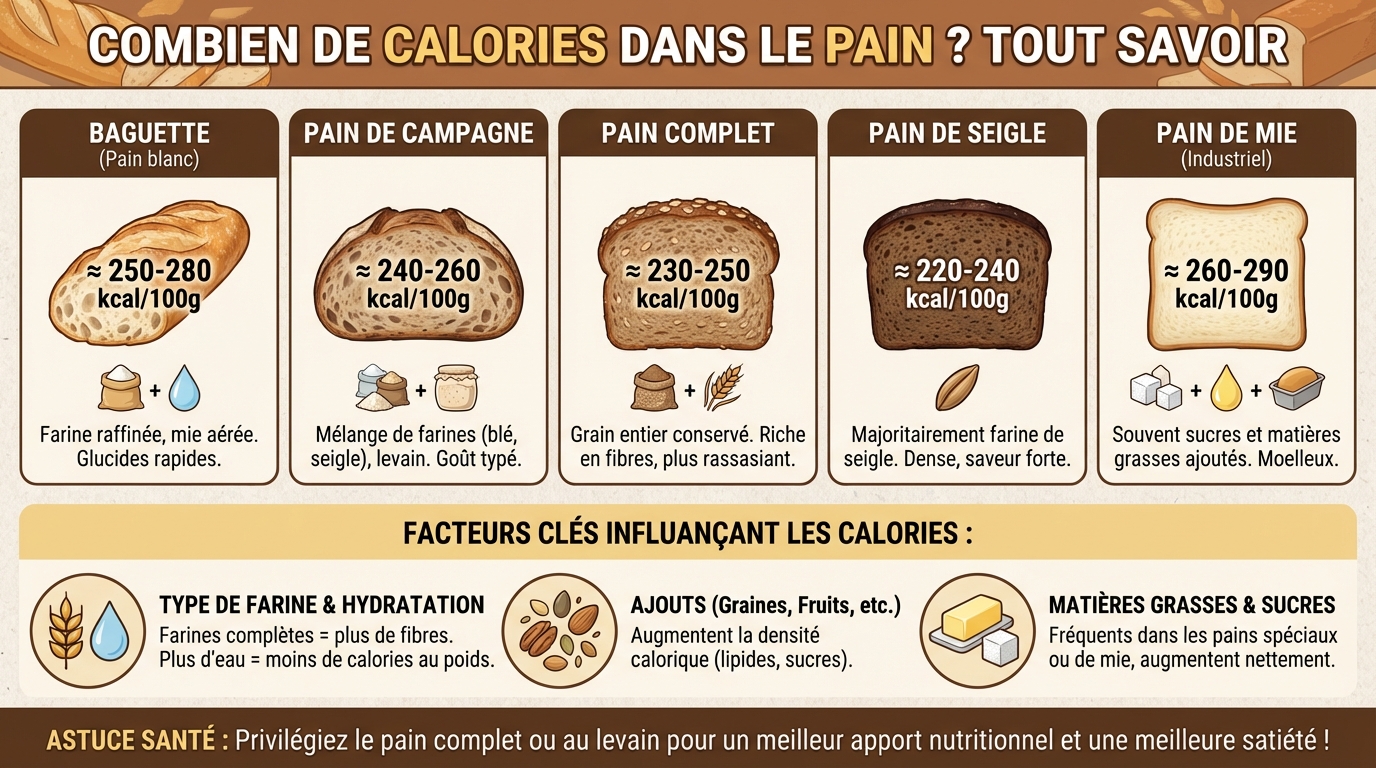 Valeur calorique du pain