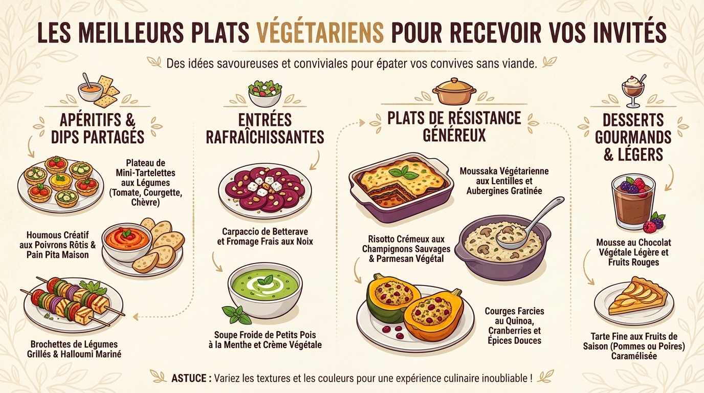 Idées de plats végétariens pour recevoir