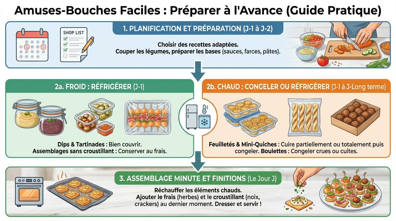 Recettes d'amuses bouches faciles à préparer