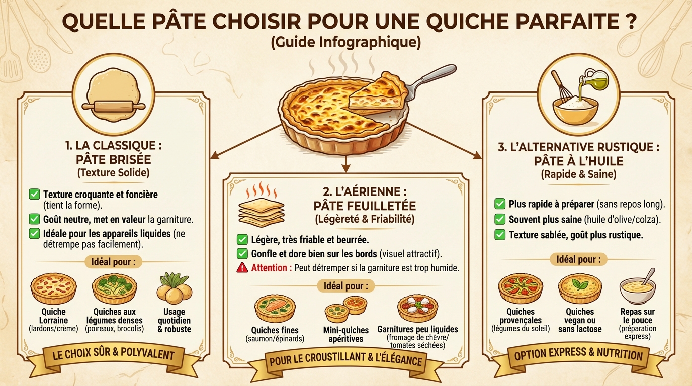 Quelle pâte pour quelle quiche ?