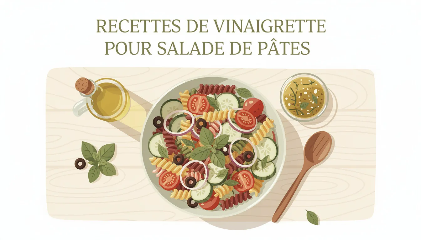 Découvrez la meilleure vinaigrette pour salade de pâtes 1 Recettes de vinaigrette pour salade de pâtes