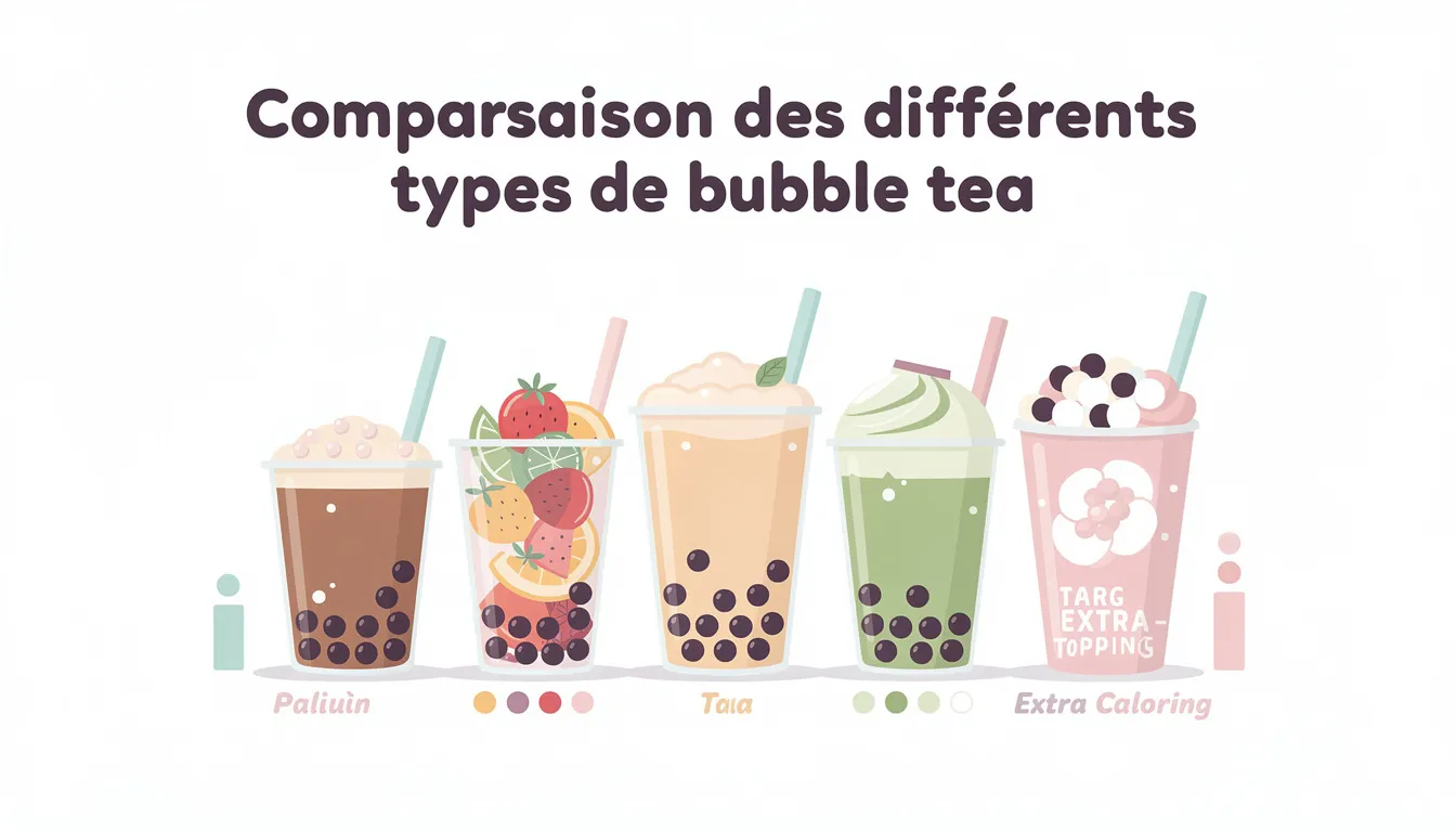 Comparaison des différents types de bubble tea