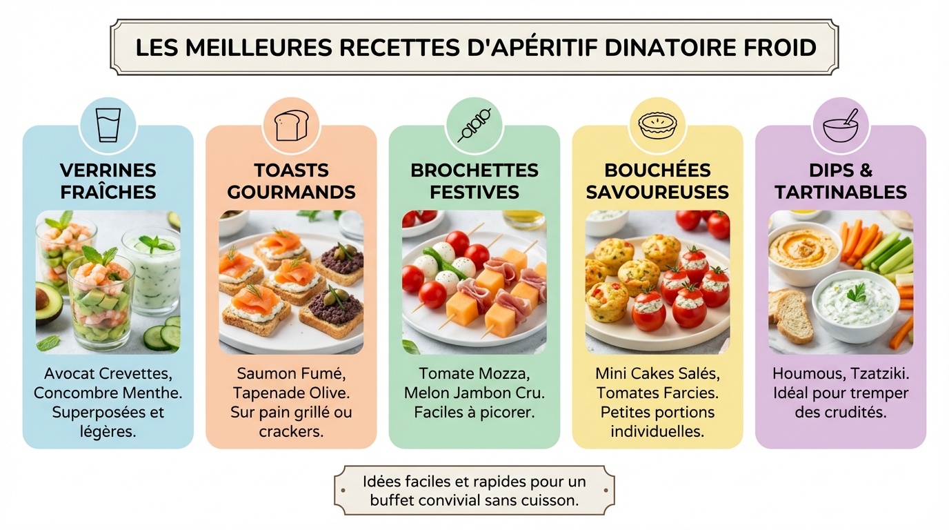 Les meilleures recettes d'apéritif dinatoire froid