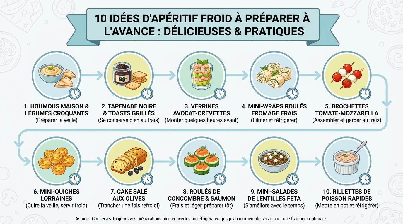 10 recettes d'apéritifs froids