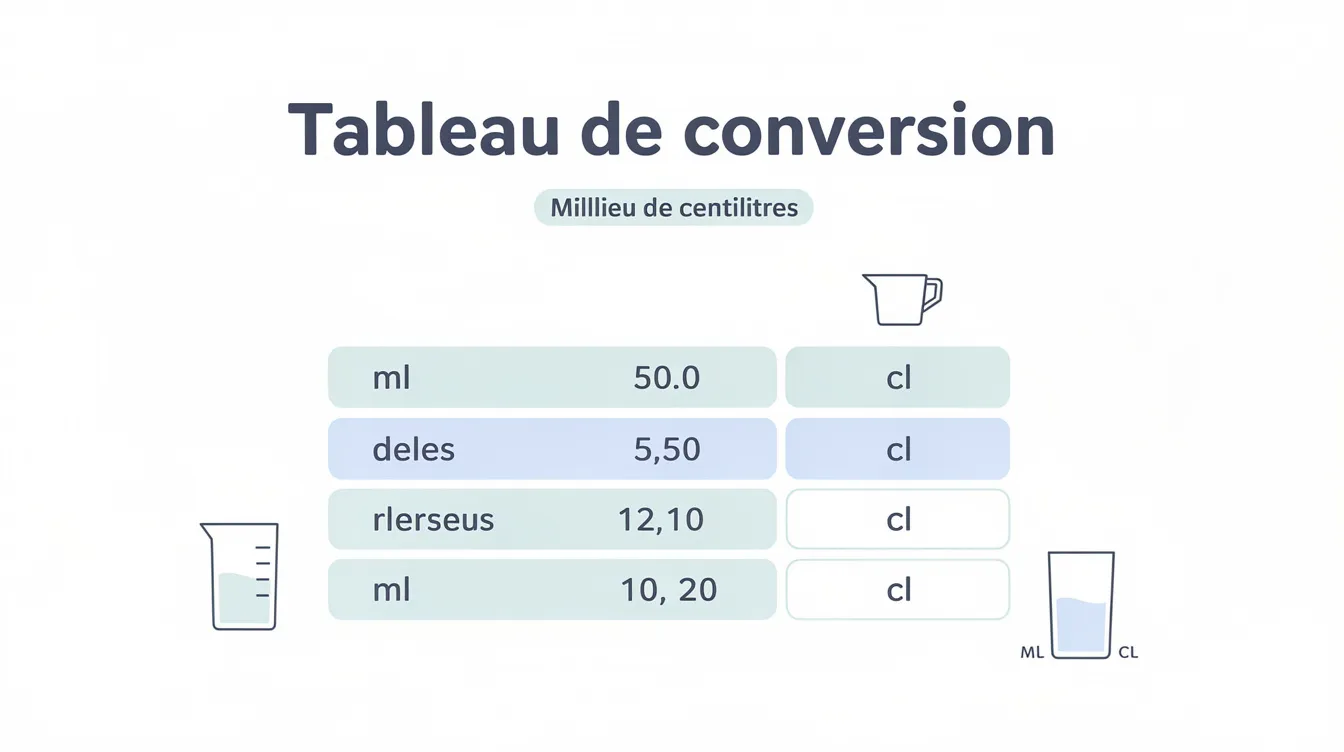 Tableau de conversion