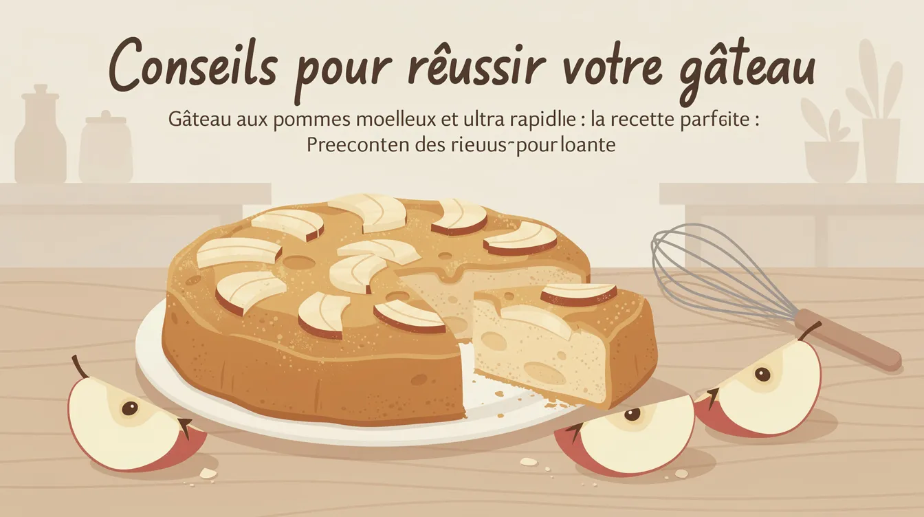 Gâteau aux pommes moelleux et ultra rapide : la recette parfaite 1 Conseils pour réussir votre gâteau