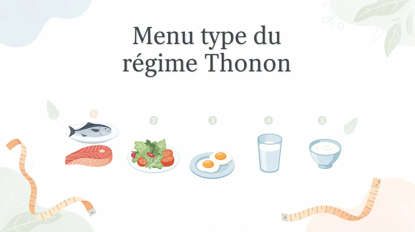 Menu type du régime Thonon