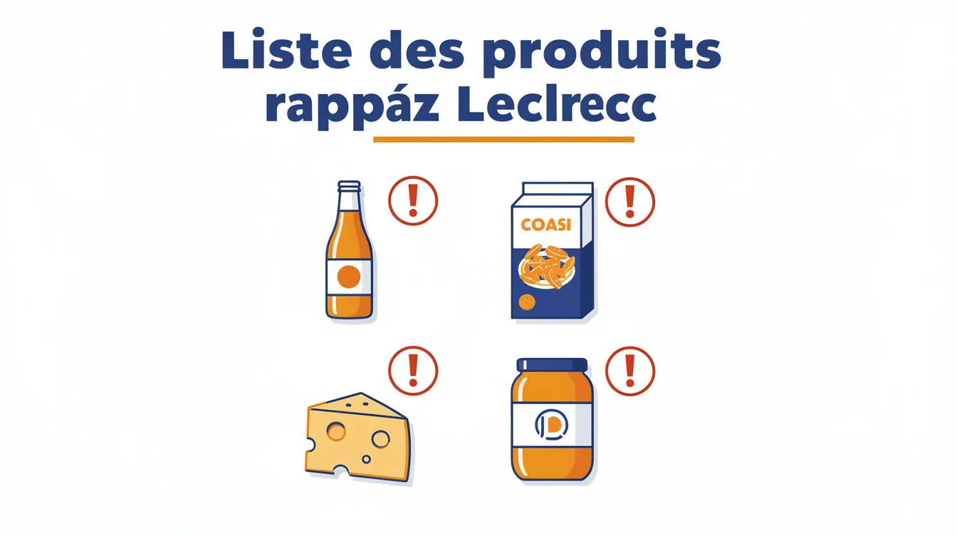 Liste des produits rappelés chez Leclerc