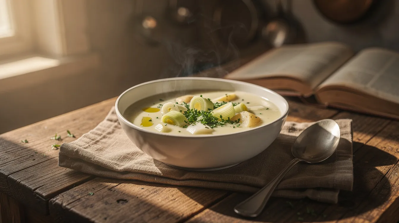 Soupe poireaux pomme de terre de grand-mère : recette réconfortante